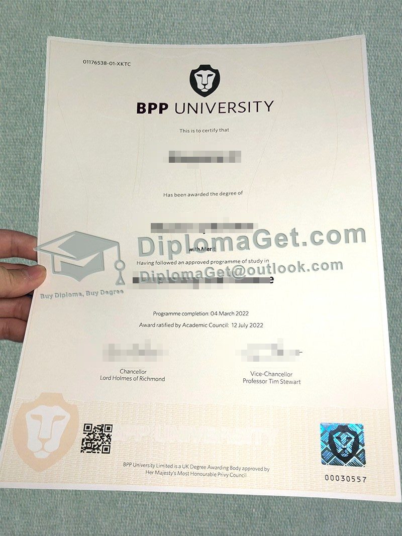 BPP大学文凭 BPP University Degree