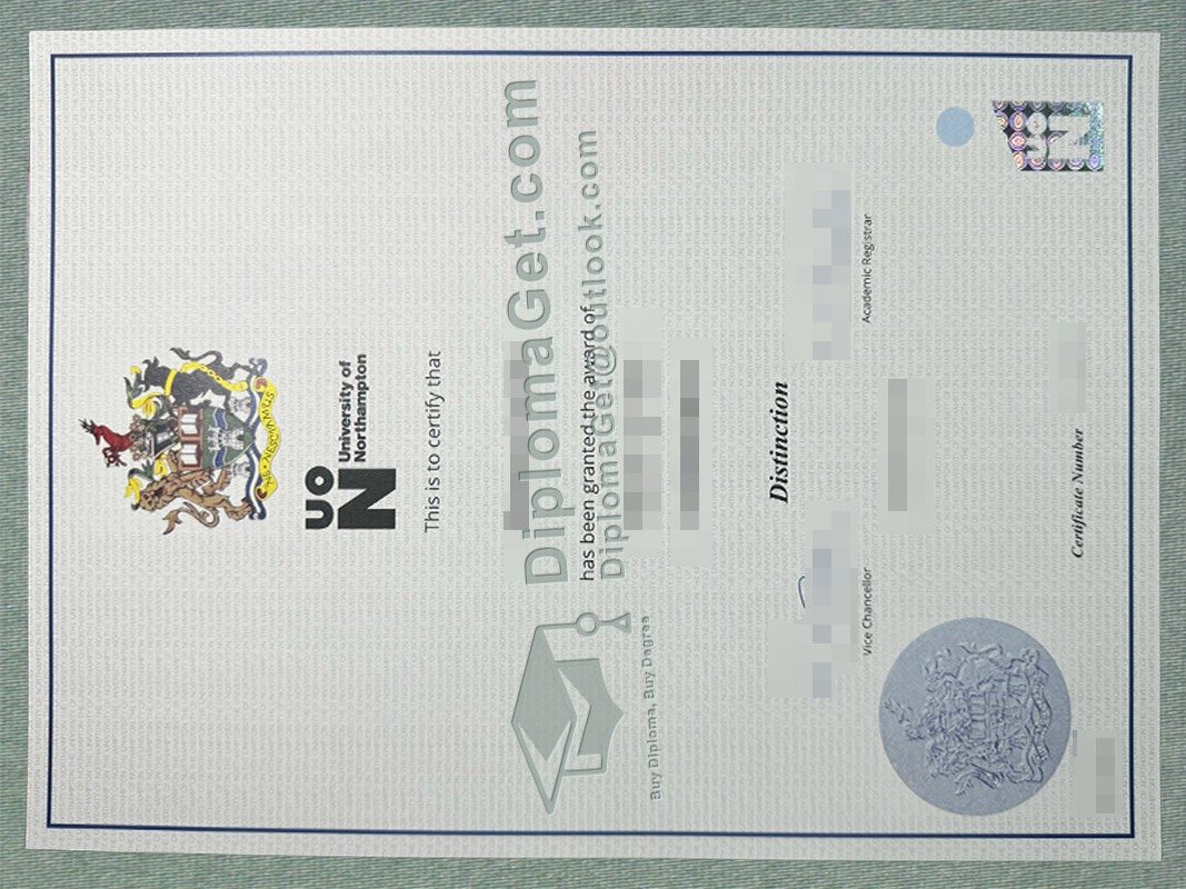 北安普顿大学证书 University of Northampton Certificate