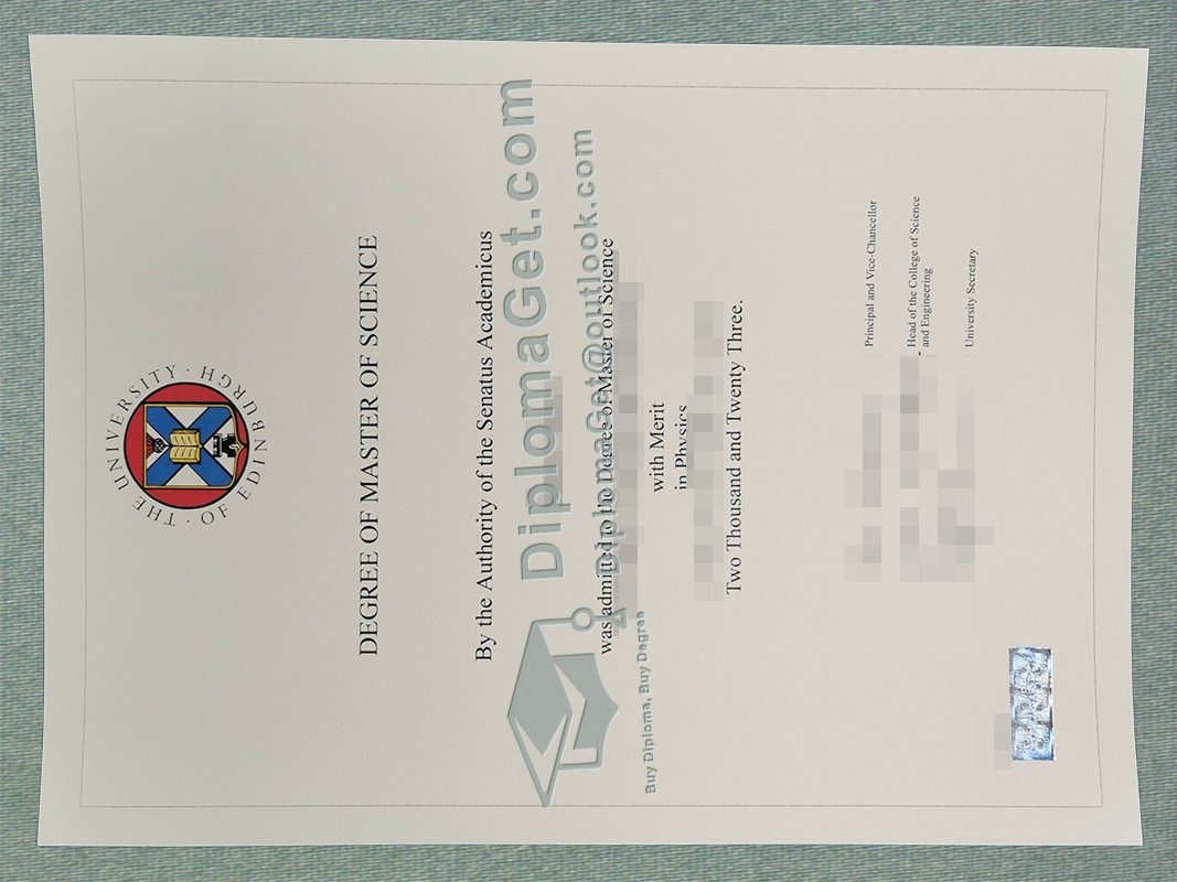 爱丁堡大学文凭 University of Edinburgh Diploma