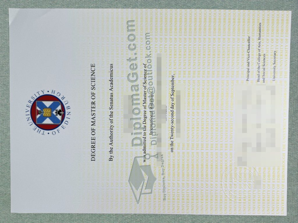 University of Edinburgh Degree爱丁堡大学文凭