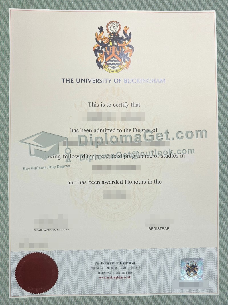 白金汉大学文凭 University of Buckingham Degree