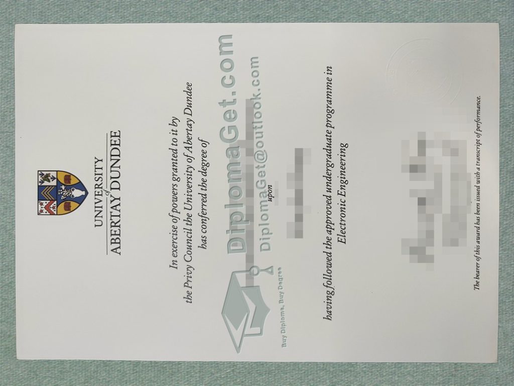 阿伯泰大学文凭 University of abertay dundee Degree