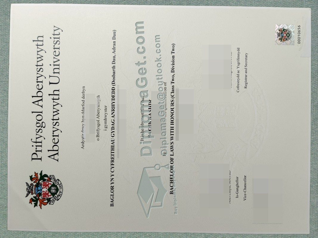 Aberystwyth University Degree 阿伯里斯特威斯大学文凭
