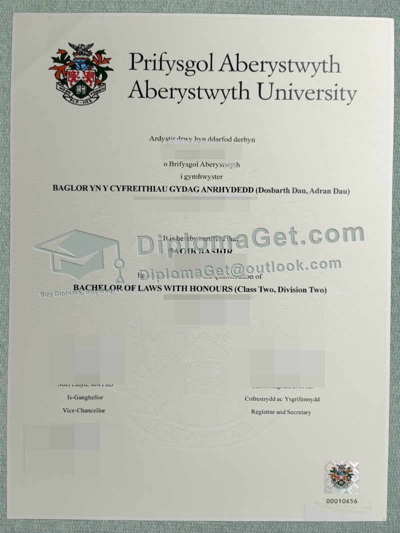 Aberystwyth University Degree 阿伯里斯特威斯大学文凭