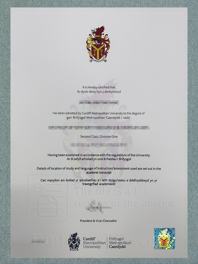卡迪夫都会大学文凭, Cardiff Metropolitan University diploma