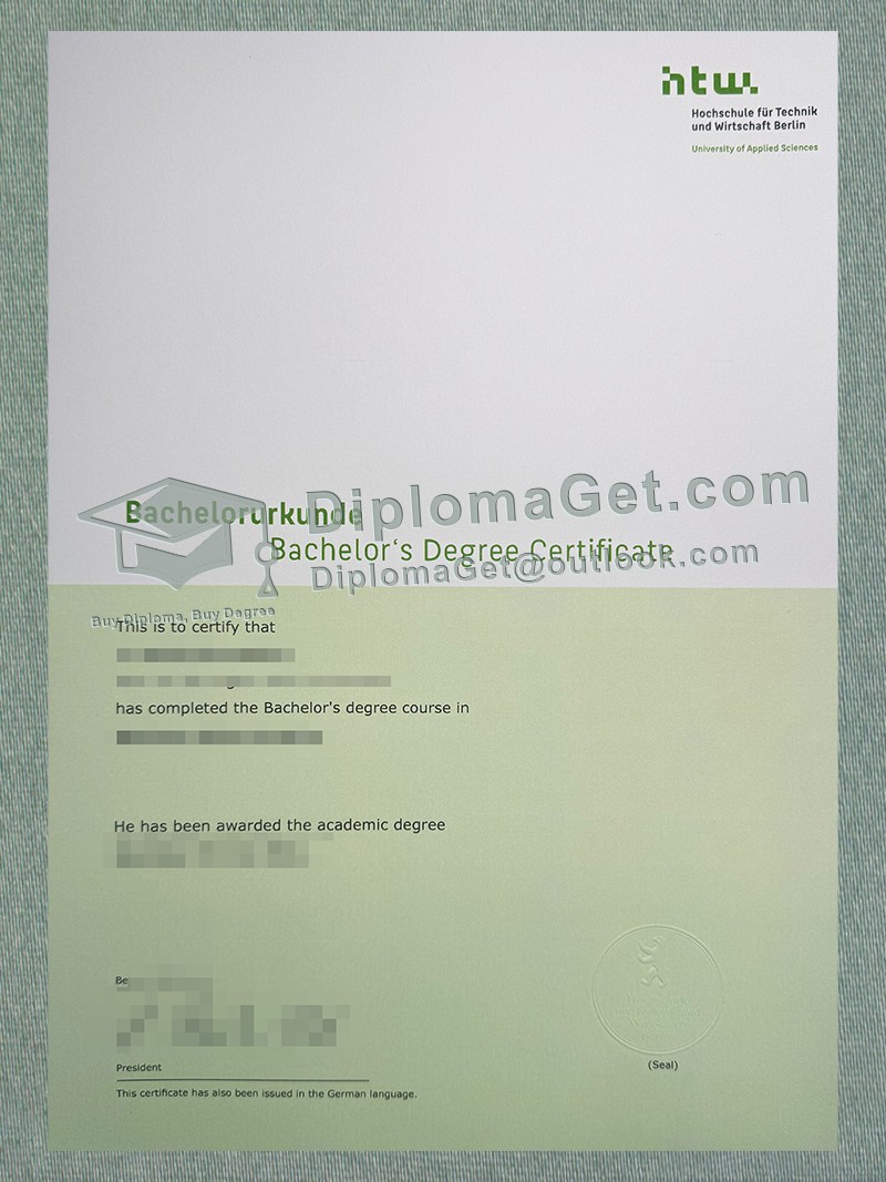 柏林应用科技大学证书, HTW Berlin Urkunde