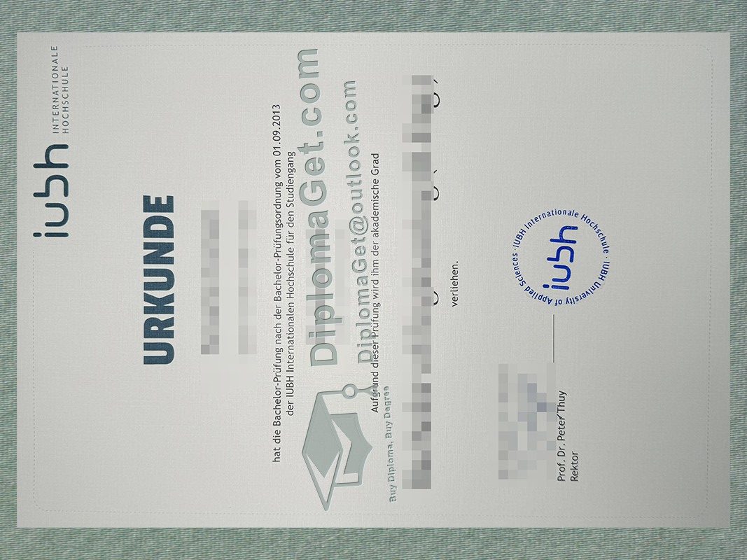 IUBH证书, IUBH Urkunde