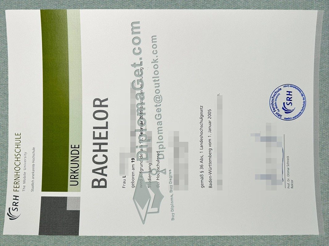 SRH远程教育大学成绩单, SRH Fernhochschule Zeugnis
