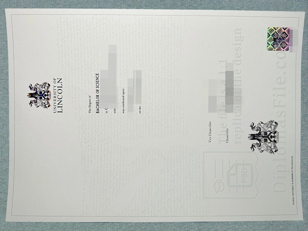 林肯大学文凭, University of Lincoln Diploma