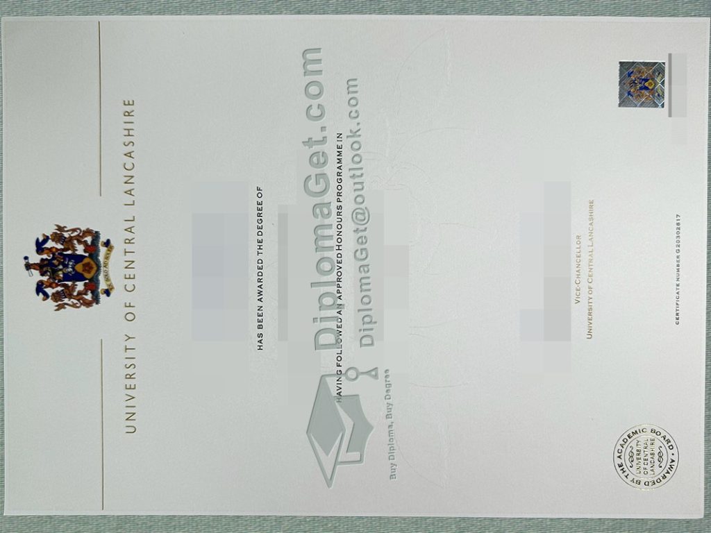 中央兰开夏大学文凭, University of Central Lancashire Degree