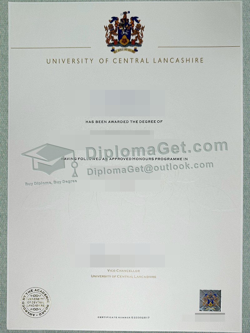 中央兰开夏大学文凭, University of Central Lancashire Degree