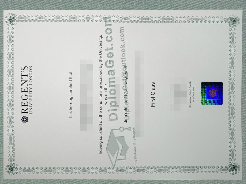 伦敦摄政大学文凭, Regent's University London Degree