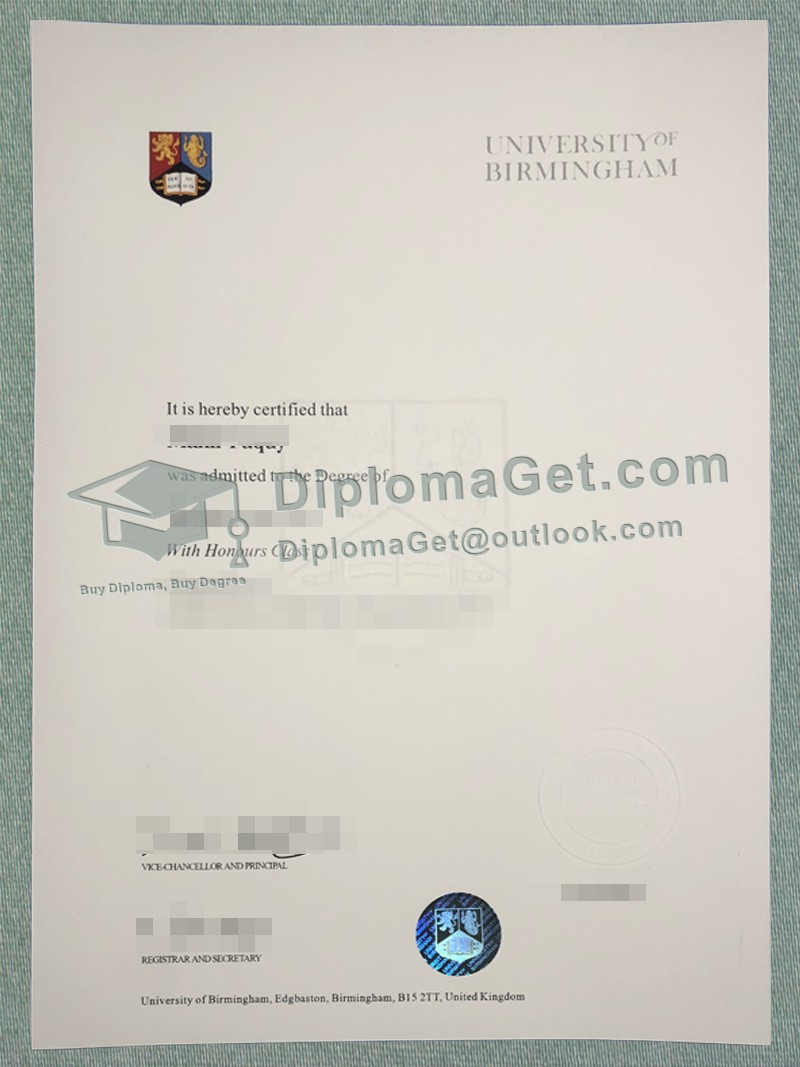 伯明翰大学文凭 University of Birmingham Degree