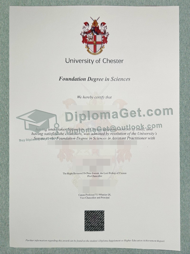 切斯特大学文凭, University of Chester Degree
