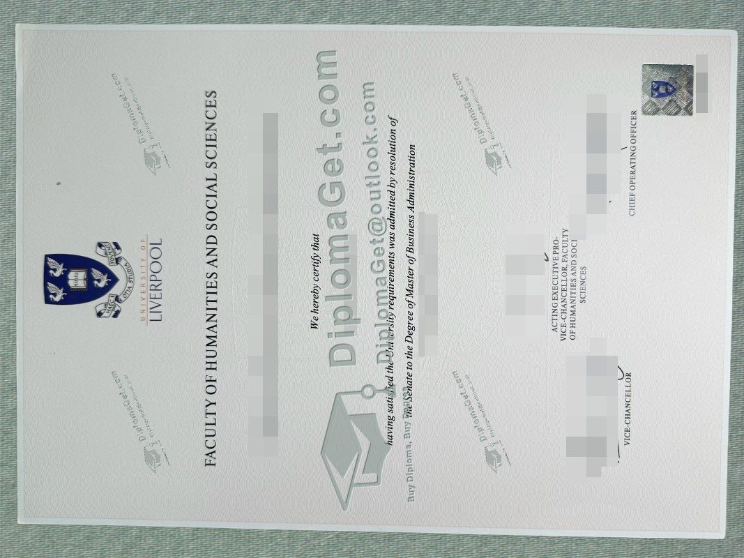 利物浦大学文凭, University of Liverpool Degree