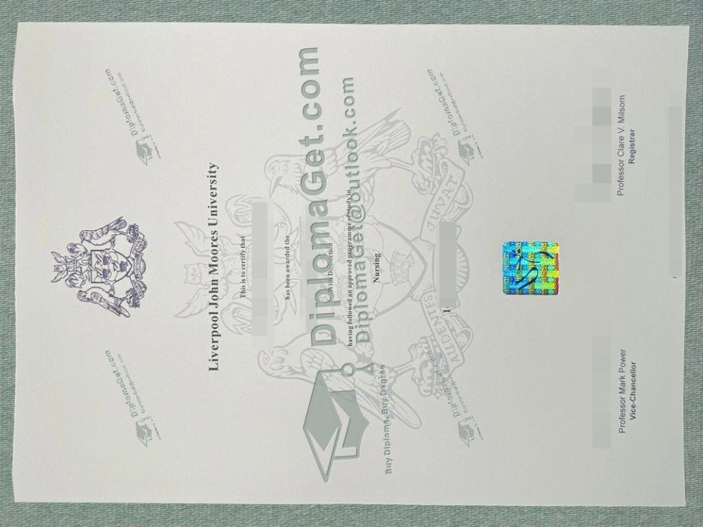利物浦约翰摩尔斯大学文凭, Liverpool John Moores University Degree