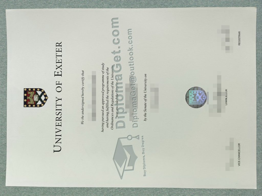 埃克塞特大学文凭 University of Exeter Degree