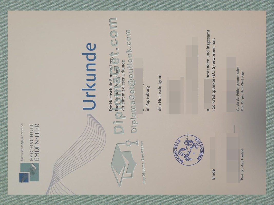 埃姆登利尔应用科学大学证书, Hochschule Emden Leer Urkunde