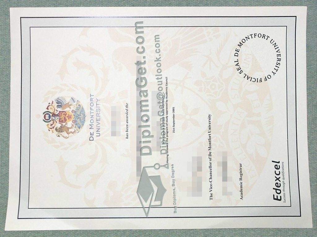 德蒙福特大学文凭 De Montfort University Diploma