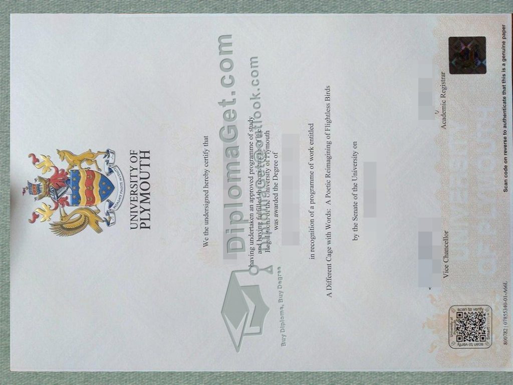 普利茅斯大学文凭, University of Plymouth Degree