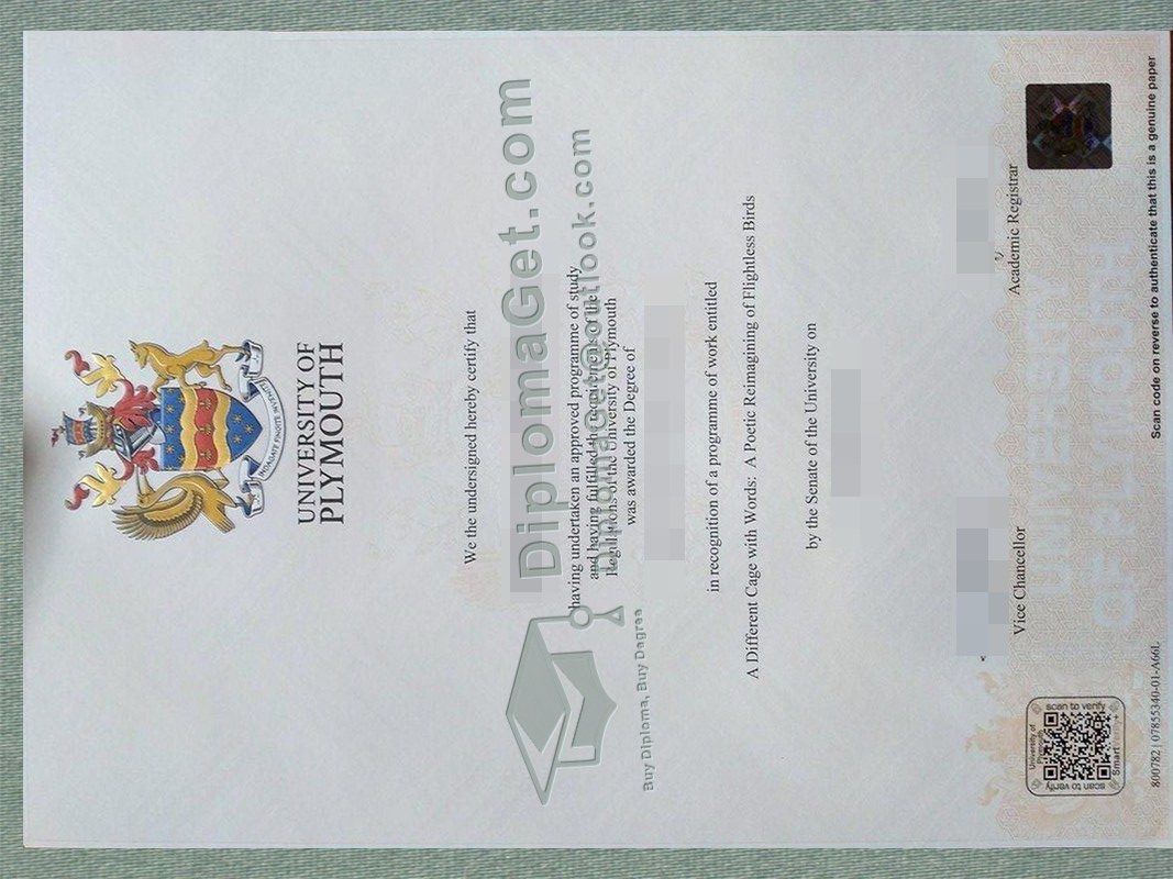 普利茅斯大学文凭, University of Plymouth Degree