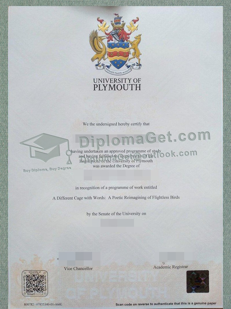 普利茅斯大学文凭, University of Plymouth Degree