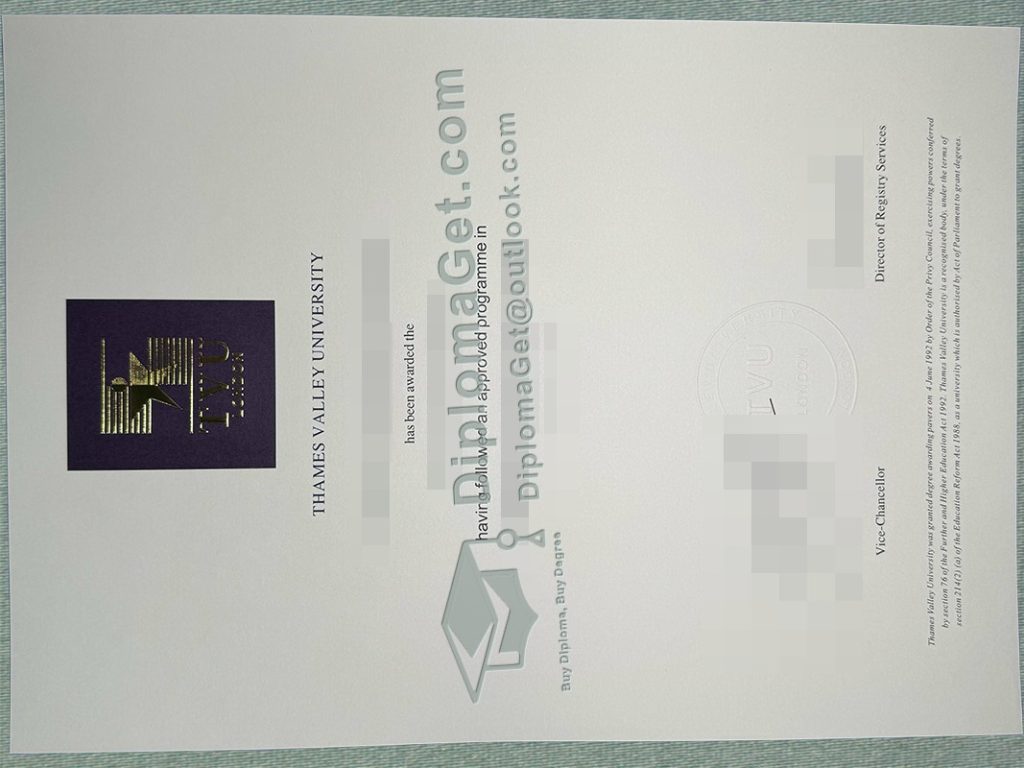 泰晤士河谷大学文凭, Thames Valley University Degree