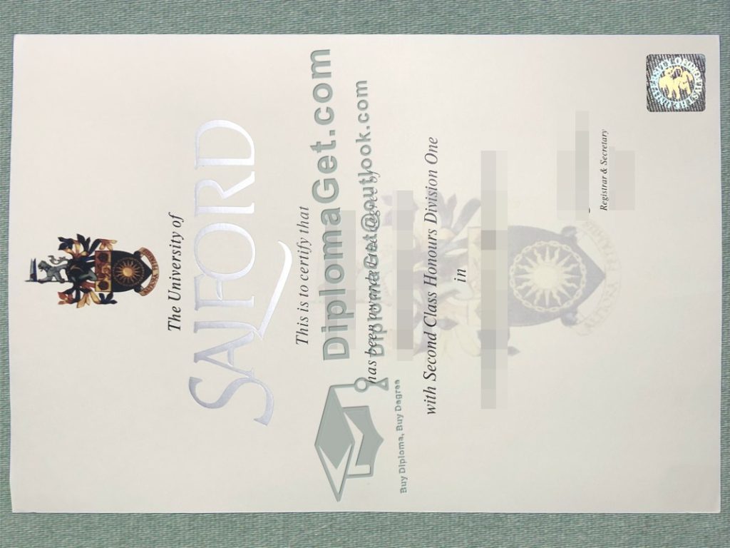 索尔福德大学文凭, University of Salford Degree