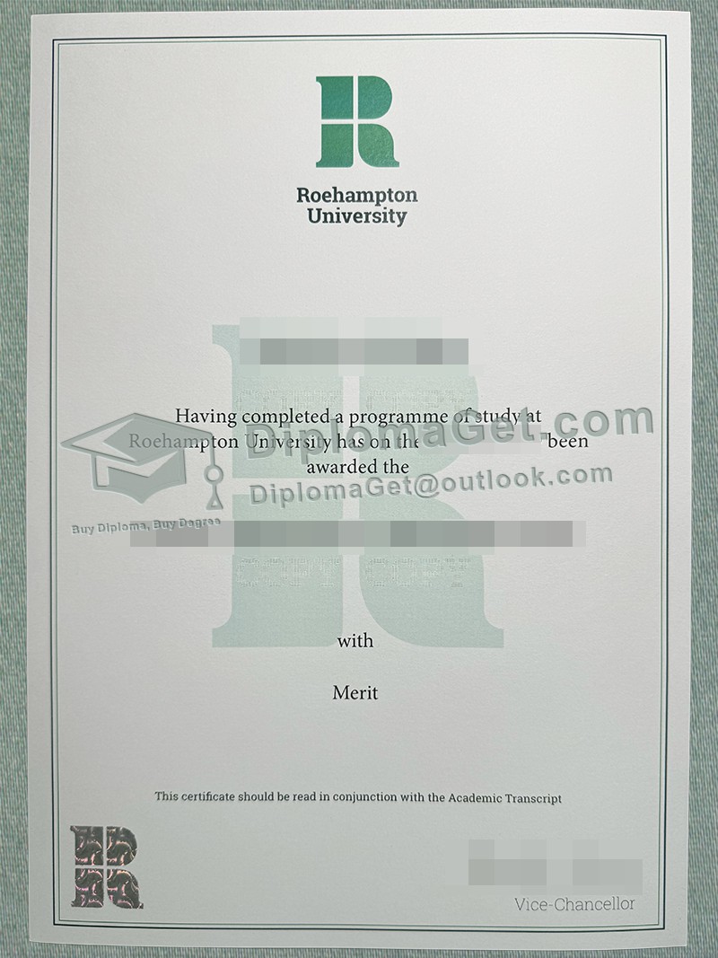 罗汉普顿大学文凭, Roehampton University Certificate