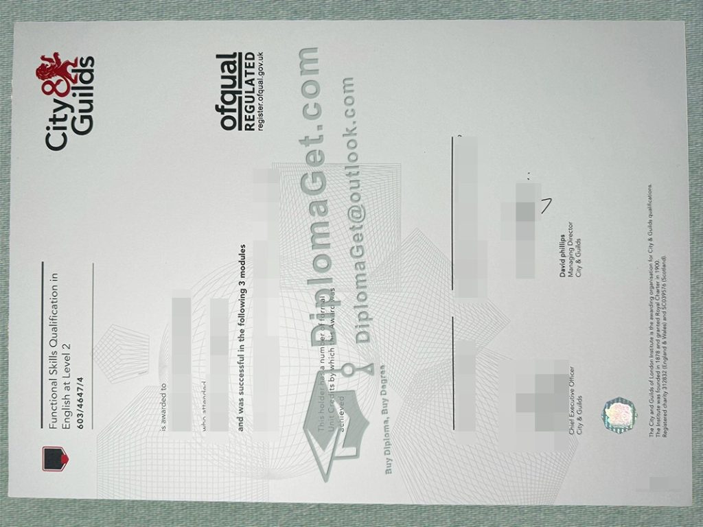 英语功能技能资格证书, City&Guilds Functional Skills Qualification in English