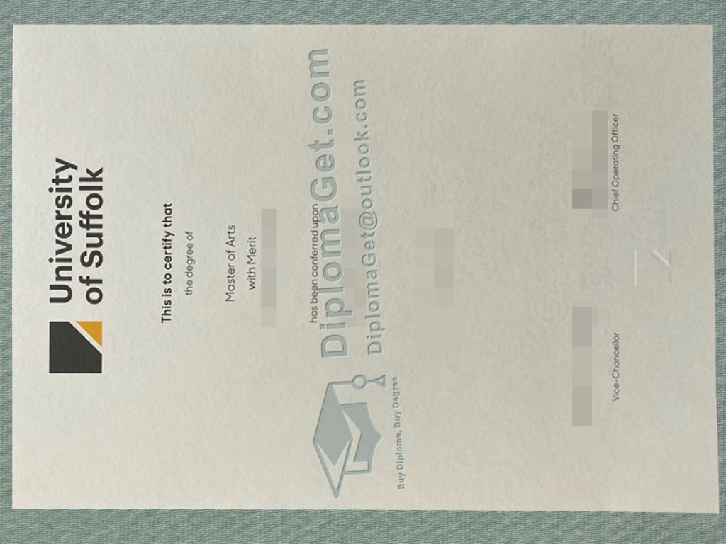 萨福克大学文凭, University of Suffolk Degree