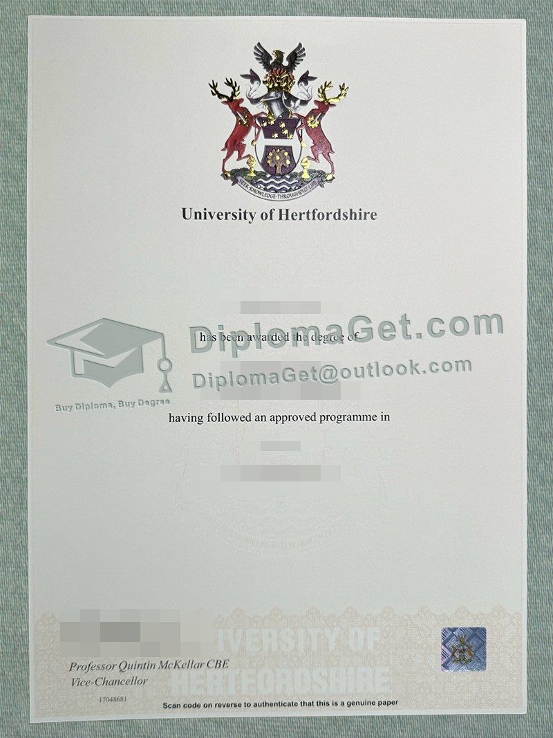 University of Hertfordshire Degree, 赫特福德大学文凭