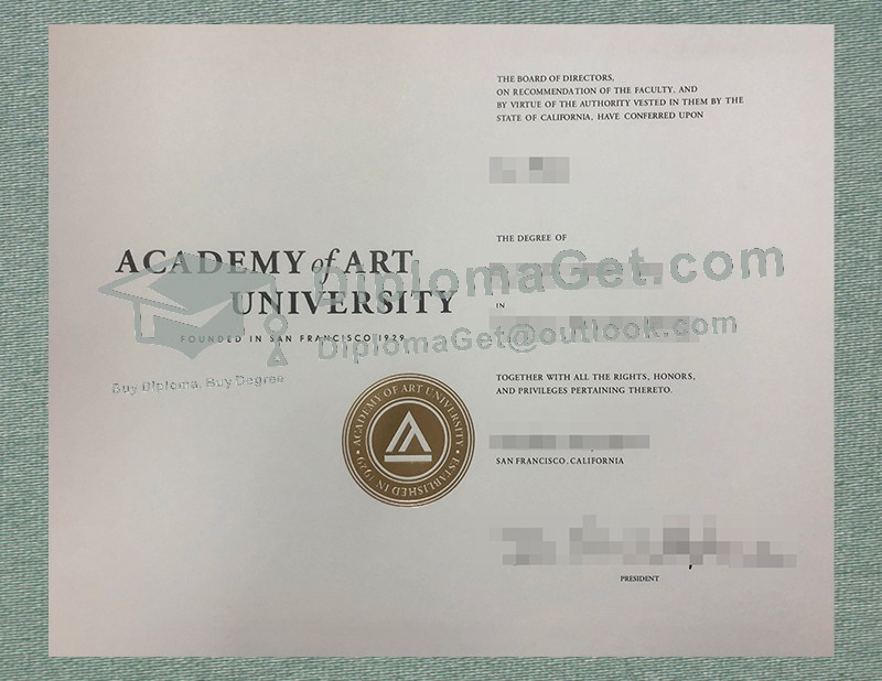艺术学院大学文凭, Academy of Art University Diploma