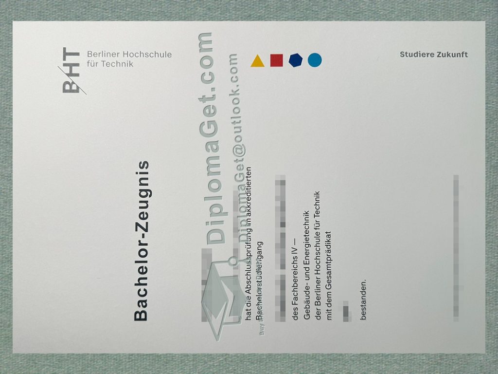 柏林理工学院成绩单, Berlin Institute of Technology Zeugnis