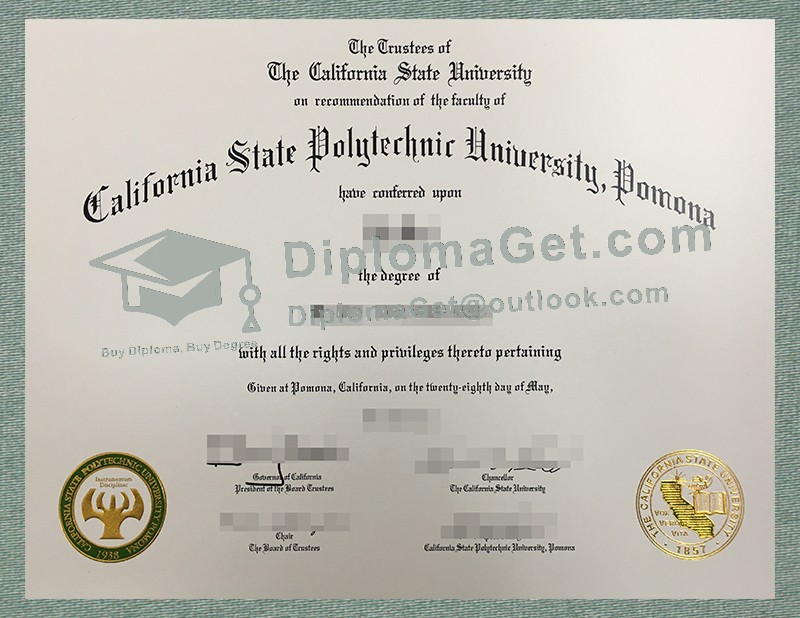 加州州立理工大学波莫纳分校文凭, Cal Poly Pomona Diploma