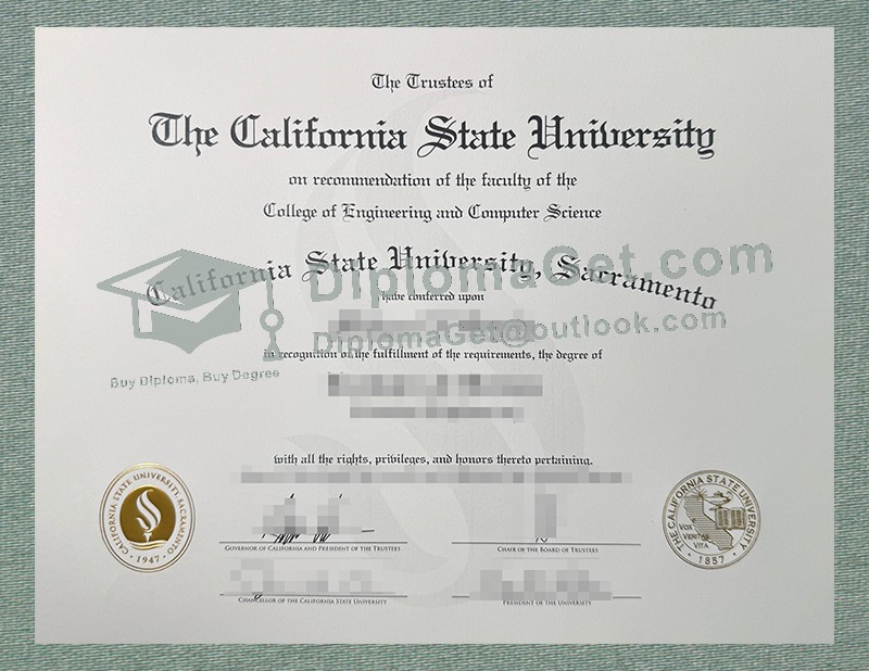 萨克拉门托州立大学文凭, California State University Sacramento Diploma