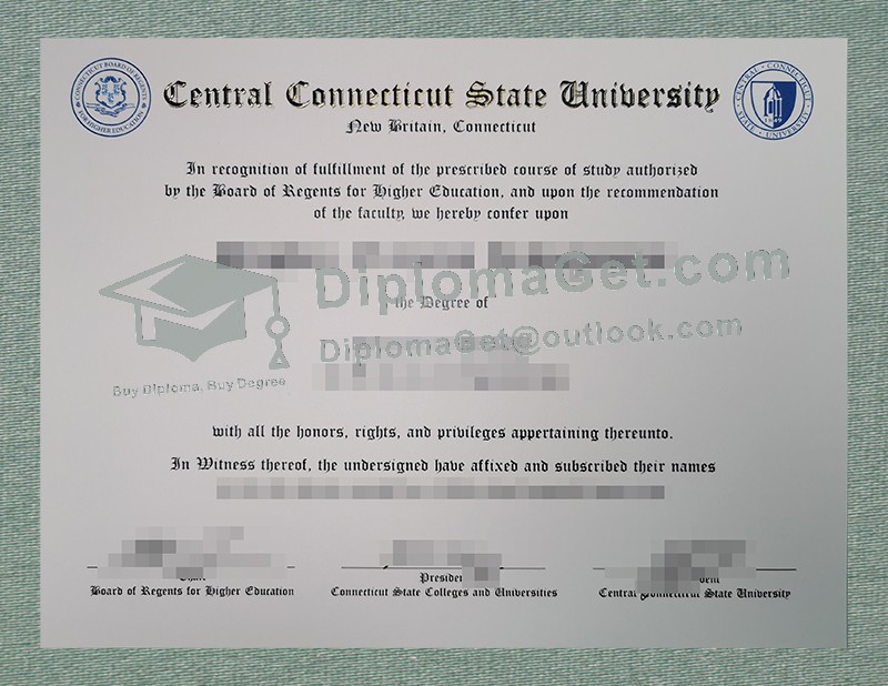 康涅狄格中央州立大学文凭, Central Connecticut State University Diploma