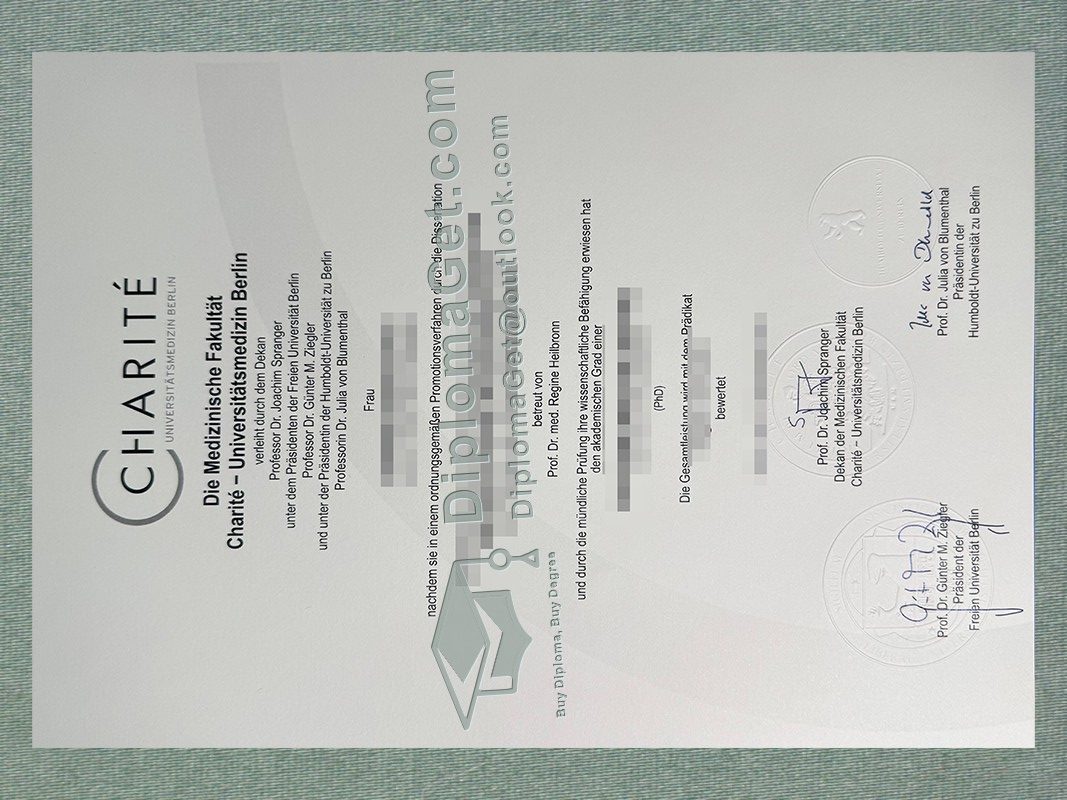 柏林夏里特大学医院文凭, Charité – Universitätsmedizin Berlin Diploma