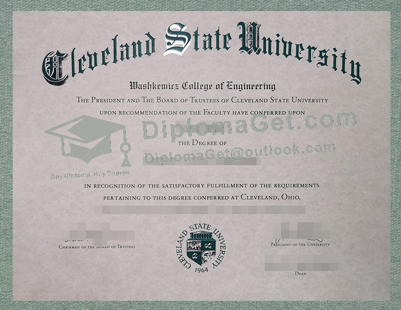 克利夫兰州立大学文凭, Cleveland State University Diploma