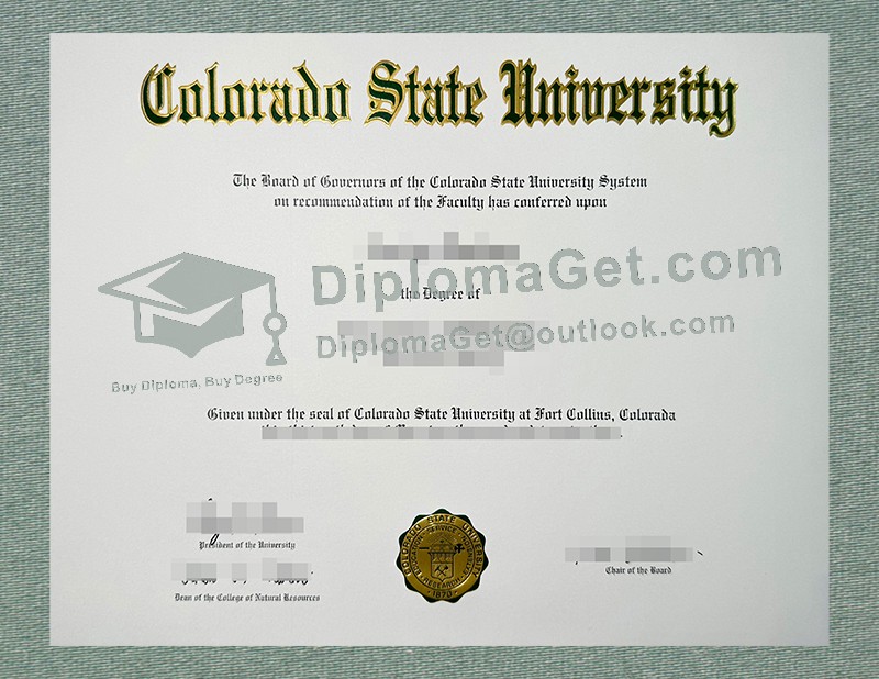 科罗拉多州立大学文凭, Colorado State University Diploma