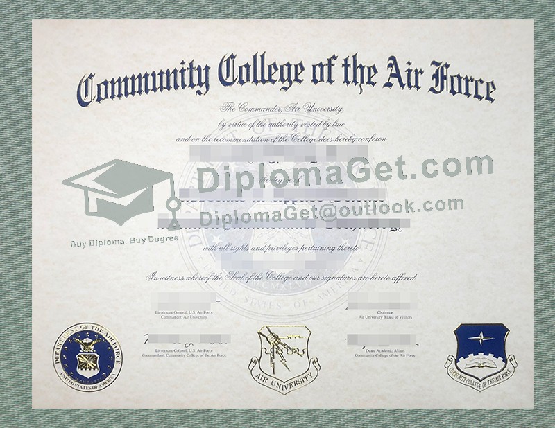 空军社区学院文凭, Community College of the Air Force Diploma