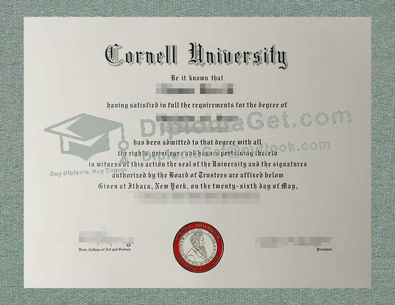 康奈尔大学文凭, Cornell University Diploma