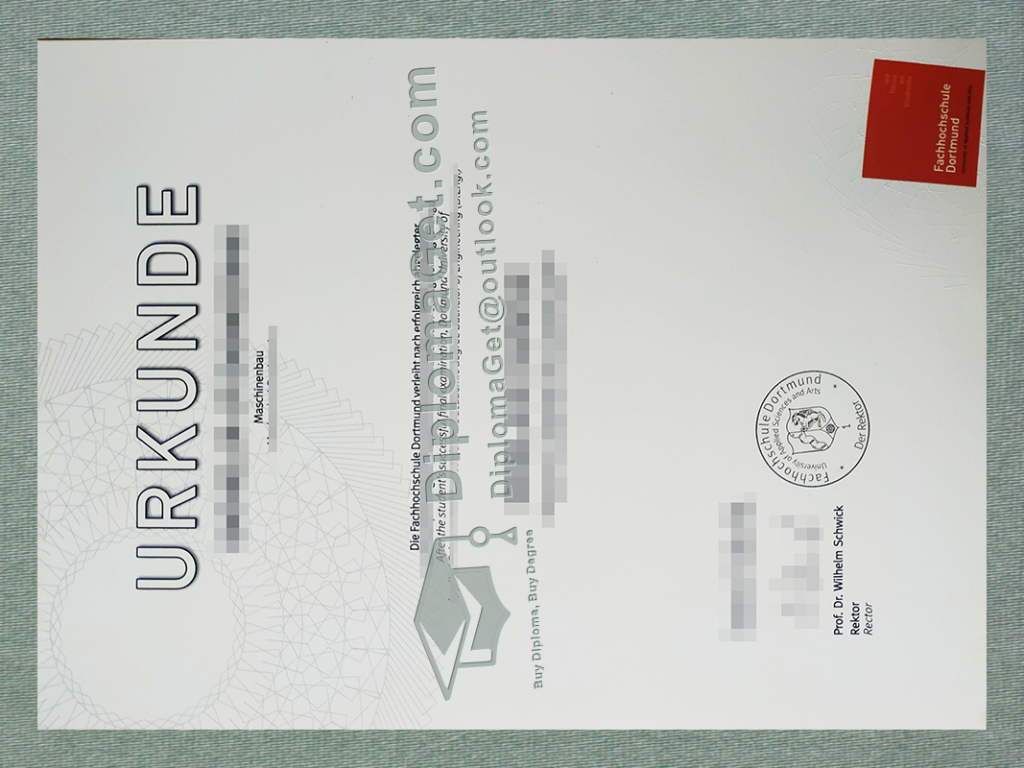 多特蒙德应用科技大学证书, Fachhochschule Dortmund Urkunde