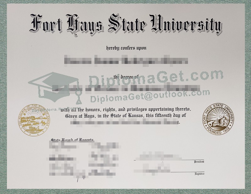 海斯堡州立大学文凭, Fort Hays State University Diploma