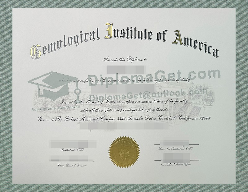 美国宝石学院文凭, Gemological Institute of America Diploma