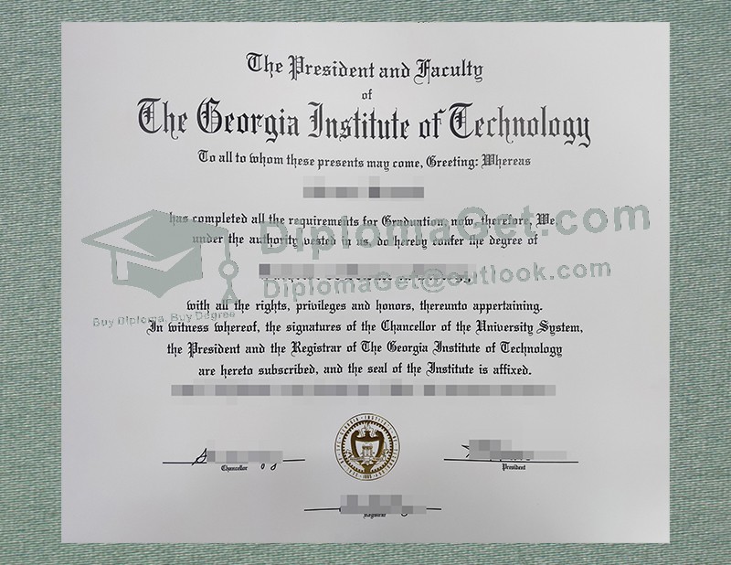 佐治亚理工学院文凭, Georgia Institute University Diploma