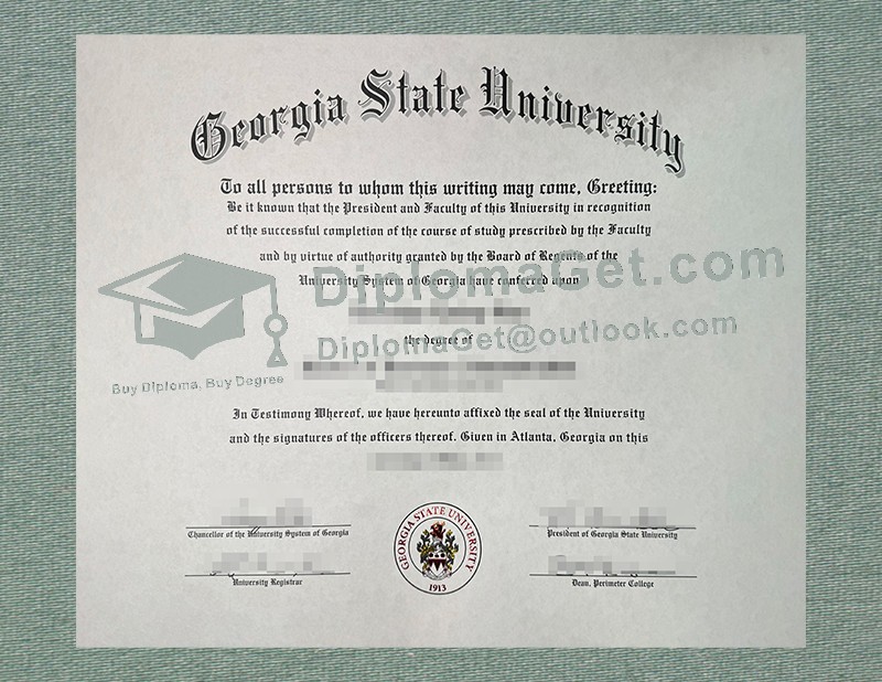 乔治亚州立大学毕业文凭, Georgia State University Diploma