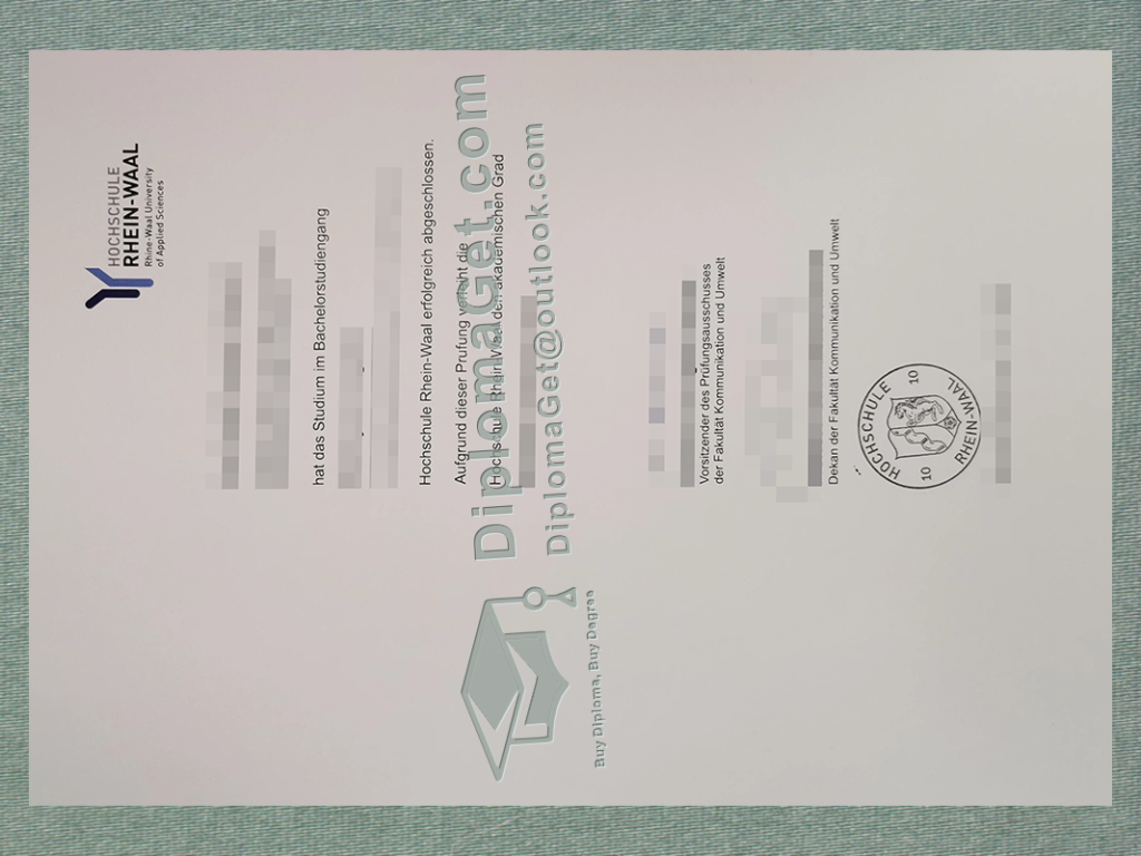 莱茵-瓦尔应用科技大学文凭, Hochschule Rhein-Waal Diploma