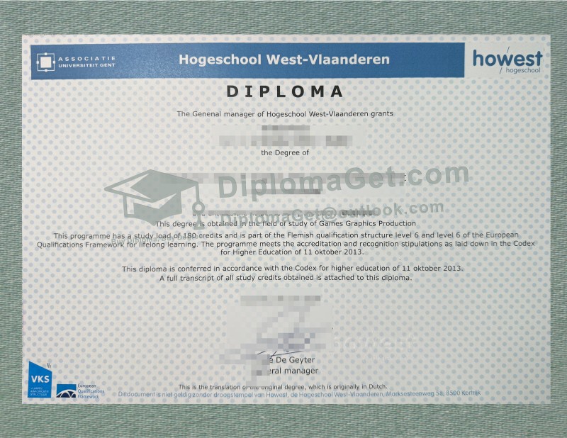西弗兰德斯应用科技大学文凭, Hogeschool West-Vlaanderen Diploma