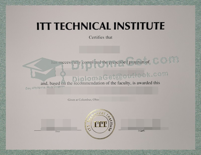 ITT技术学院文凭, ITT Technical Institute Diploma